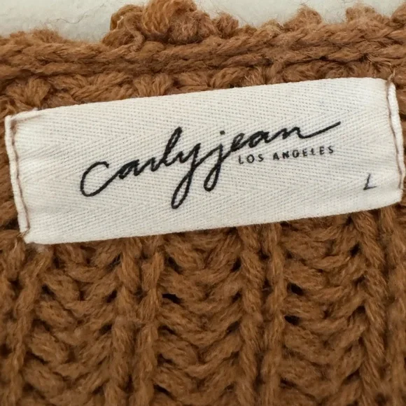 Carly Jean Chunky Knit Long Cardigan with Hood - Size L - Picture 3 of 4